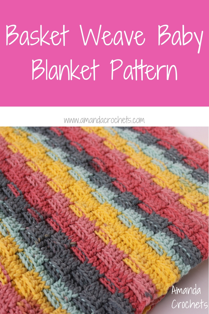 Basket Weave Baby Blanket Pattern Amanda Crochets