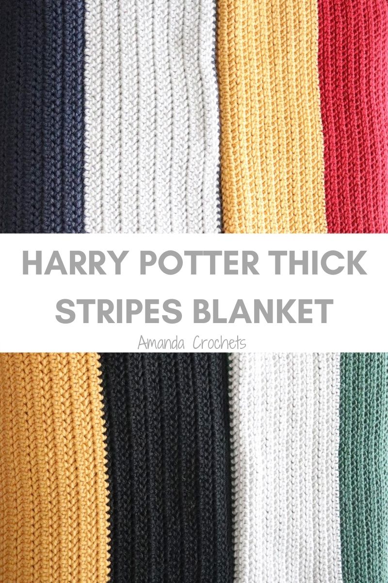 Harry Potter Thick Stripes Blanket Amanda Crochets