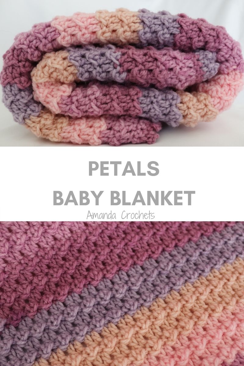 Crochet petal outlet stitch baby blanket