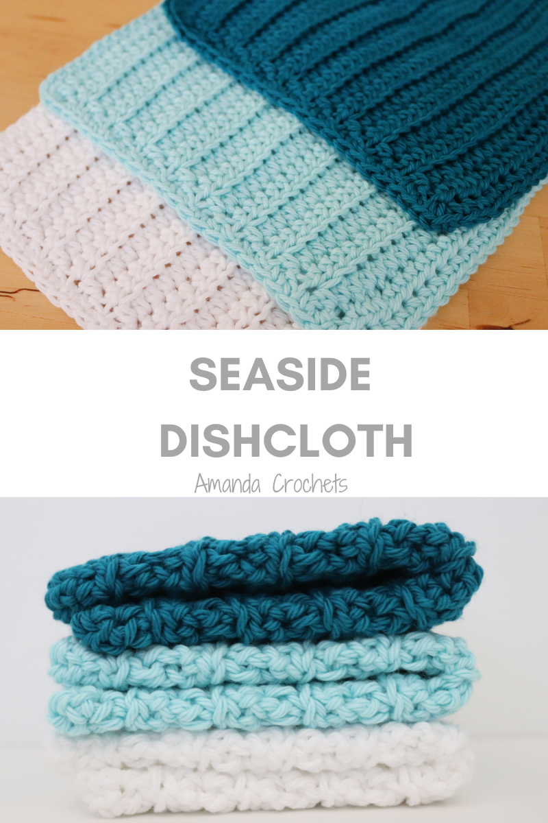 Moss Stitch Dish Towel - Amanda Crochets